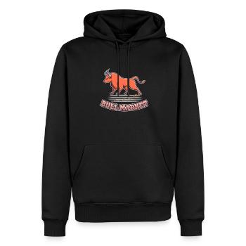 Marché haussier Boursier Trader boursier - Sweat à capuche Premium bio Homme - noir - Devant - Nico (187cm)