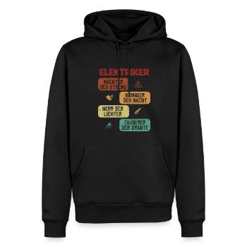 Wächter Bringer Herr Zauberer Elektrotechniker - Männer Premium Bio Hoodie - Schwarz - Vorne - Nico (187cm)