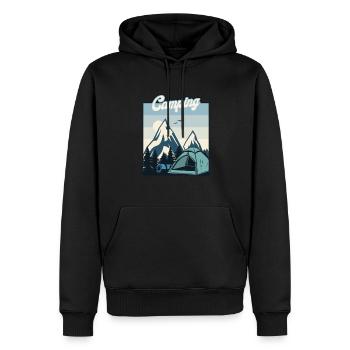 Tentes de camping Glamping Camping-car - Sweat à capuche Premium bio Homme - noir - Devant - Nico (187cm)
