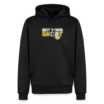 Shut Up And Shoot Billiards Snooker Billardtisch - Männer Premium Bio Hoodie - Schwarz - Vorne - Nico (187cm)