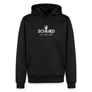 Schmied Aus Leidenschaft Kunstschmied Blacksmith - Männer Premium Bio Hoodie - Schwarz - Vorne - Nico (187cm)