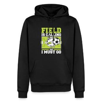 Field Is Calling And I Must Go Professional Soccer Player - Men’s Premium Organic Hoodie - black - Front - Nico (187cm)