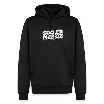 Soccer Mode On Fußballspieler Fußballprofi - Männer Premium Bio Hoodie - Schwarz - Vorne - Nico (187cm)