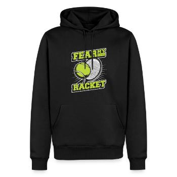 Fear My Racket Joueur de tennis Raquette de tennis Tennis - Sweat à capuche Premium bio Homme - noir - Devant - Nico (187cm)