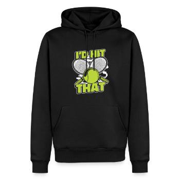 Je frapperais ce joueur de tennis entraîneur de tennis - Sweat à capuche Premium bio Homme - noir - Devant - Nico (187cm)