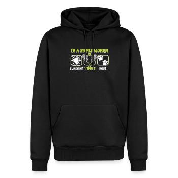 Raquette Simple Femme Sunshine Tennis Chiens - Sweat à capuche Premium bio Homme - noir - Devant - Nico (187cm)