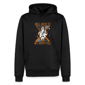 Billiards Is My Happy Pill Billiards Snooker - Männer Premium Bio Hoodie - Schwarz - Vorne - Nico (187cm)