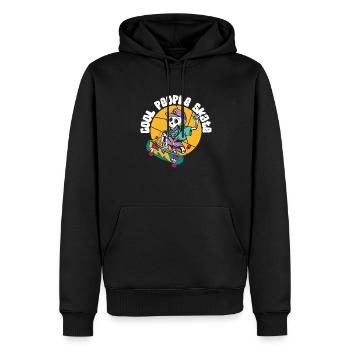 Cool People Skate Skatepark Skatergirl Skaterboy - Männer Premium Bio Hoodie - Schwarz - Vorne - Nico (187cm)