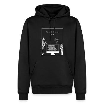 Coding Chinese Hanzi Developer Coder Programmierer - Männer Premium Bio Hoodie - Schwarz - Vorne - Nico (187cm)