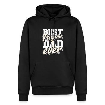 Meilleur papa pingouin de tous les temps Königspinguin Kaiserpinguin - Sweat à capuche Premium bio Homme - noir - Devant - Nico (187cm)