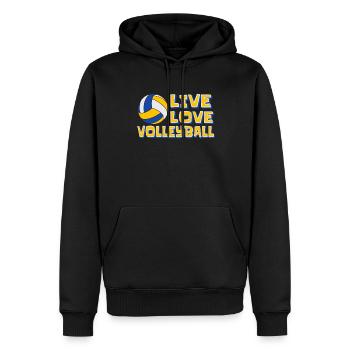 Live Love Volleyball Volleyballspieler Volleyball - Männer Premium Bio Hoodie - Schwarz - Vorne - Nico (187cm)