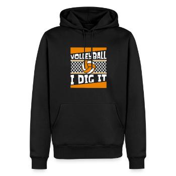 Volleyball I Dig It Volleyballspieler Volleyball - Männer Premium Bio Hoodie - Schwarz - Vorne - Nico (187cm)