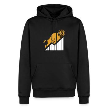 Blockchain Crypto Kryptowährung Crypto Trader - Männer Premium Bio Hoodie - Schwarz - Vorne - Nico (187cm)