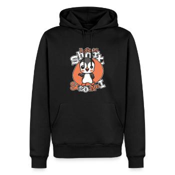 La vie est courte et moi aussi le manchot royal oiseau de mer - Sweat à capuche Premium bio Homme - noir - Devant - Nico (187cm)