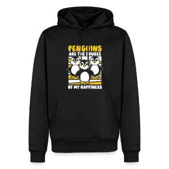 Penguins Are The Source Of My Happiness Seevogel - Männer Premium Bio Hoodie - Schwarz - Vorne - Nico (187cm)