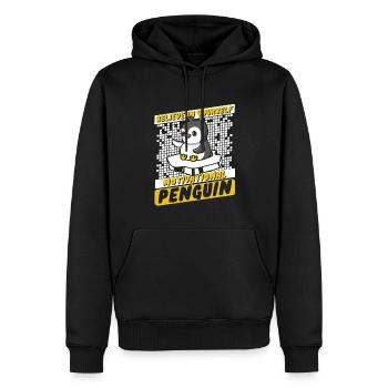 Believe In Yourself Motivational Penguin Seevogel - Männer Premium Bio Hoodie - Schwarz - Vorne - Nico (187cm)