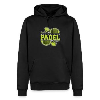 Addicted To Padel Paddle Tennis Paddleball Padel - Men’s Premium Organic Hoodie - black - Front - Nico (187cm)