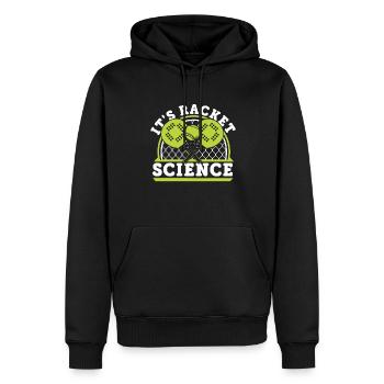 It's Racket Science Paddleball Paddle Tennis Padel - Men’s Premium Organic Hoodie - black - Front - Nico (187cm)