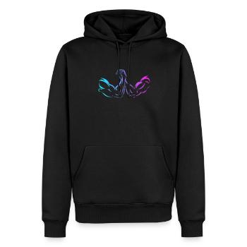 Techniques Exercice Lutte à main Trainer Bras - Sweat à capuche Premium bio Homme - noir - Devant - Nico (187cm)
