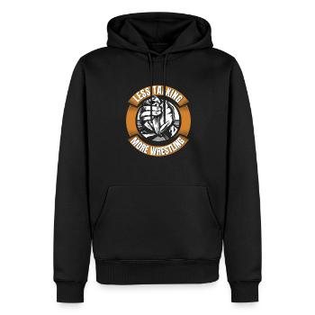 Less Talking More Wrestling Exercise Trainer Arm - Männer Premium Bio Hoodie - Schwarz - Vorne - Nico (187cm)