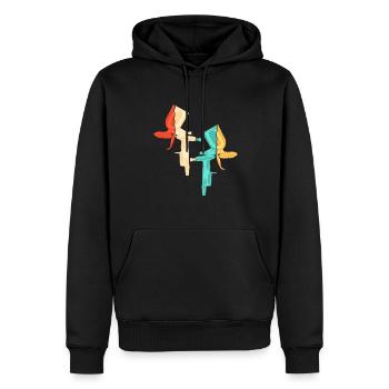 Rétro Voiture Spray Automobile Véhicule Peinture De Voiture - Sweat à capuche Premium bio Homme - noir - Devant - Nico (187cm)
