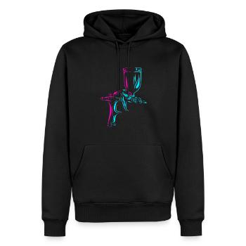 Peinture de carrosserie de véhicule automobile de pulvérisation de voiture - Sweat à capuche Premium bio Homme - noir - Devant - Nico (187cm)