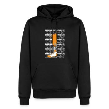 Denken Sie daran, es zu nehmen Kniebeugen künstliche Beine Bein - Männer Premium Bio Hoodie - Schwarz - Vorne - Nico (187cm)