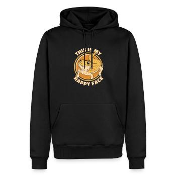 Das ist mein glückliches Gesicht Pogona Eidechse Haustierbesitzer - Männer Premium Bio Hoodie - Schwarz - Vorne - Nico (187cm)