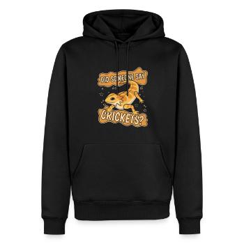 Quelqu’un a-t-il dit grillons Pogona lézard de compagnie - Sweat à capuche Premium bio Homme - noir - Devant - Nico (187cm)