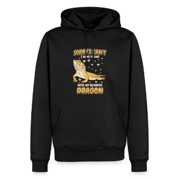 Ich habe Pläne mit meinem Bartagamen-Haustierbesitzer - Männer Premium Bio Hoodie - Schwarz - Vorne - Nico (187cm)