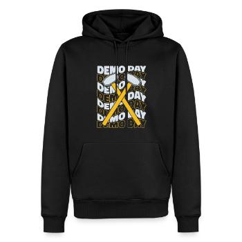 Demo Day Home Wrecker Abriss Bauunternehmer Haus - Männer Premium Bio Hoodie - Schwarz - Vorne - Nico (187cm)