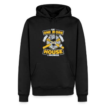 Nur noch ein Haus, das ich verspreche, Home Wrecker House - Männer Premium Bio Hoodie - Schwarz - Vorne - Nico (187cm)