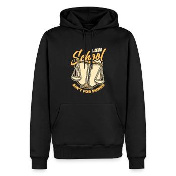 Law School Ain't For Punks Law School University - Men’s Premium Organic Hoodie - black - Front - Nico (187cm)