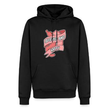 Bypass gastrique bariatrique à manchon et heureux - Sweat à capuche Premium bio Homme - noir - Devant - Nico (187cm)