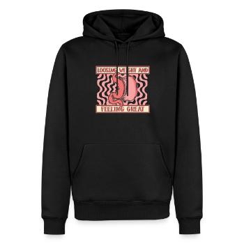 Perdre du poids et se sentir bien bariatrique - Sweat à capuche Premium bio Homme - noir - Devant - Nico (187cm)