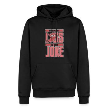 Gewichtsverlust ist kein Witz Magenbypass Magen - Männer Premium Bio Hoodie - Schwarz - Vorne - Nico (187cm)