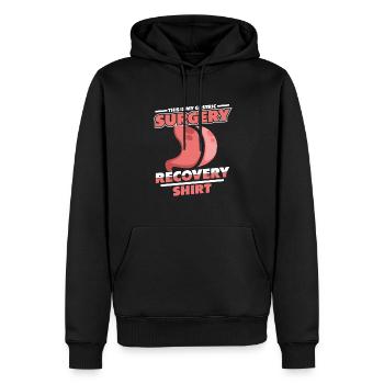 Voici mes vêtements de récupération pour chirurgie gastrique - Sweat à capuche Premium bio Homme - noir - Devant - Nico (187cm)