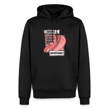 J’ai survécu à une chirurgie gastrique Bypass gastrique Gastrique - Sweat à capuche Premium bio Homme - noir - Devant - Nico (187cm)
