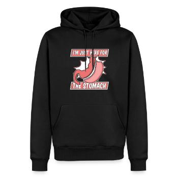 Je suis juste là pour le pontage gastrique de l’estomac - Sweat à capuche Premium bio Homme - noir - Devant - Nico (187cm)