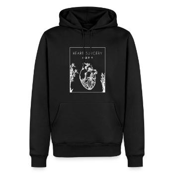 Heart Surgery Chinese Hanzi Transplant Open Heart - Men’s Premium Organic Hoodie - black - Front - Nico (187cm)
