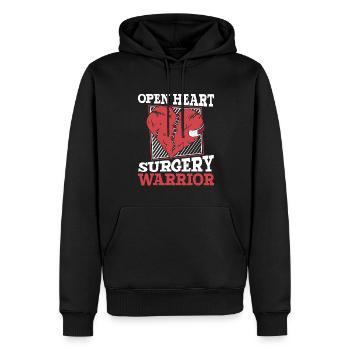 Krieger-Katheter für die Chirurgie am offenen Herzen - Männer Premium Bio Hoodie - Schwarz - Vorne - Nico (187cm)