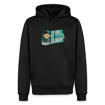 Bad Landing Expert Broken Finger Broken Bone Bone - Men’s Premium Organic Hoodie - black - Front - Nico (187cm)