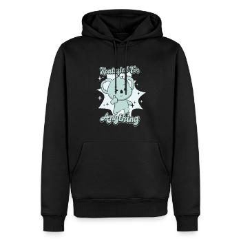 Koalafied pour tout ce qui est Koalabear Eucalyptus Amoureux - Sweat à capuche Premium bio Homme - noir - Devant - Nico (187cm)