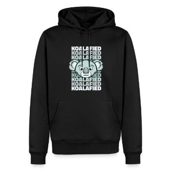 Koalafié Koalabear Eucalyptus Phascolarctos - Sweat à capuche Premium bio Homme - noir - Devant - Nico (187cm)