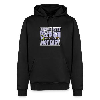 Faul sein ist nicht einfach Koalabär Eukalyptus Koala - Männer Premium Bio Hoodie - Schwarz - Vorne - Nico (187cm)
