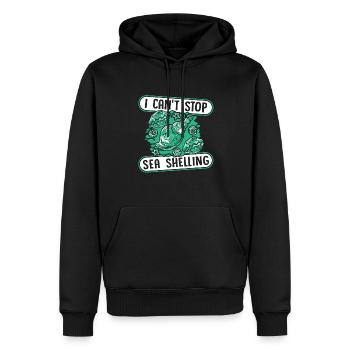 Ich kann nicht aufhören, die Muschel Bivalvia Muschel zu beschießen - Männer Premium Bio Hoodie - Schwarz - Vorne - Nico (187cm)