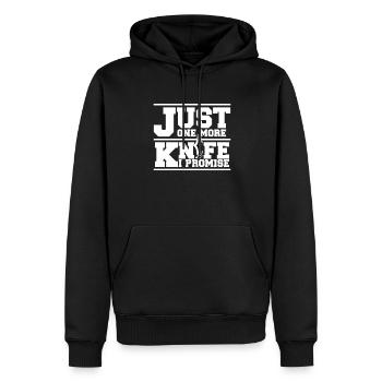 Nur noch ein Messer, versprochen Butcher Knife Knife - Männer Premium Bio Hoodie - Schwarz - Vorne - Nico (187cm)