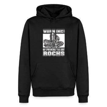 Kann spontan über Gesteine sprechen Mineral - Männer Premium Bio Hoodie - Schwarz - Vorne - Nico (187cm)