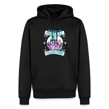 Ich wäre lieber Mineraliensammler und Geologe - Männer Premium Bio Hoodie - Schwarz - Vorne - Nico (187cm)