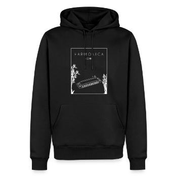 Harmonica Chinese Hanzi Mouth Harp Harmonist - Men’s Premium Organic Hoodie - black - Front - Nico (187cm)